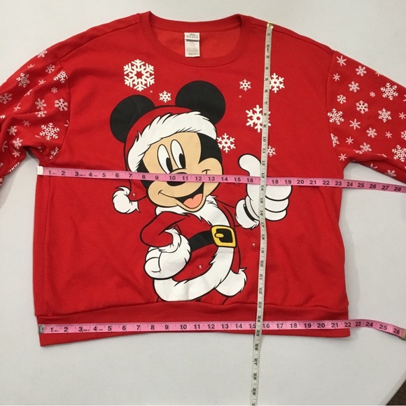 Disney Mickey Mouse Christmas Sweatshirt with blinking lights - Picture 4 of 9